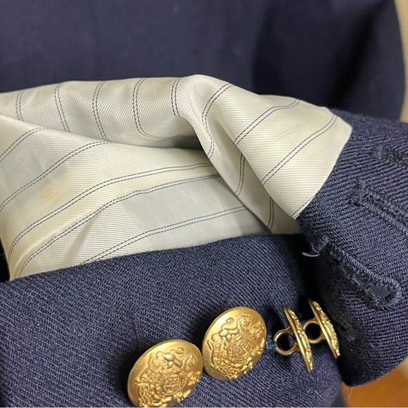 J. CREW Women’s Wool Blend Blazer Size 0 Blue Preppy Academia Officecore - Picture 8 of 9